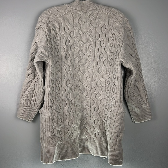 Wilfred Charlisa Merino Wool Fisherman Chunky Cable Knit Sweater Cardigan Sz M - Picture 10 of 15